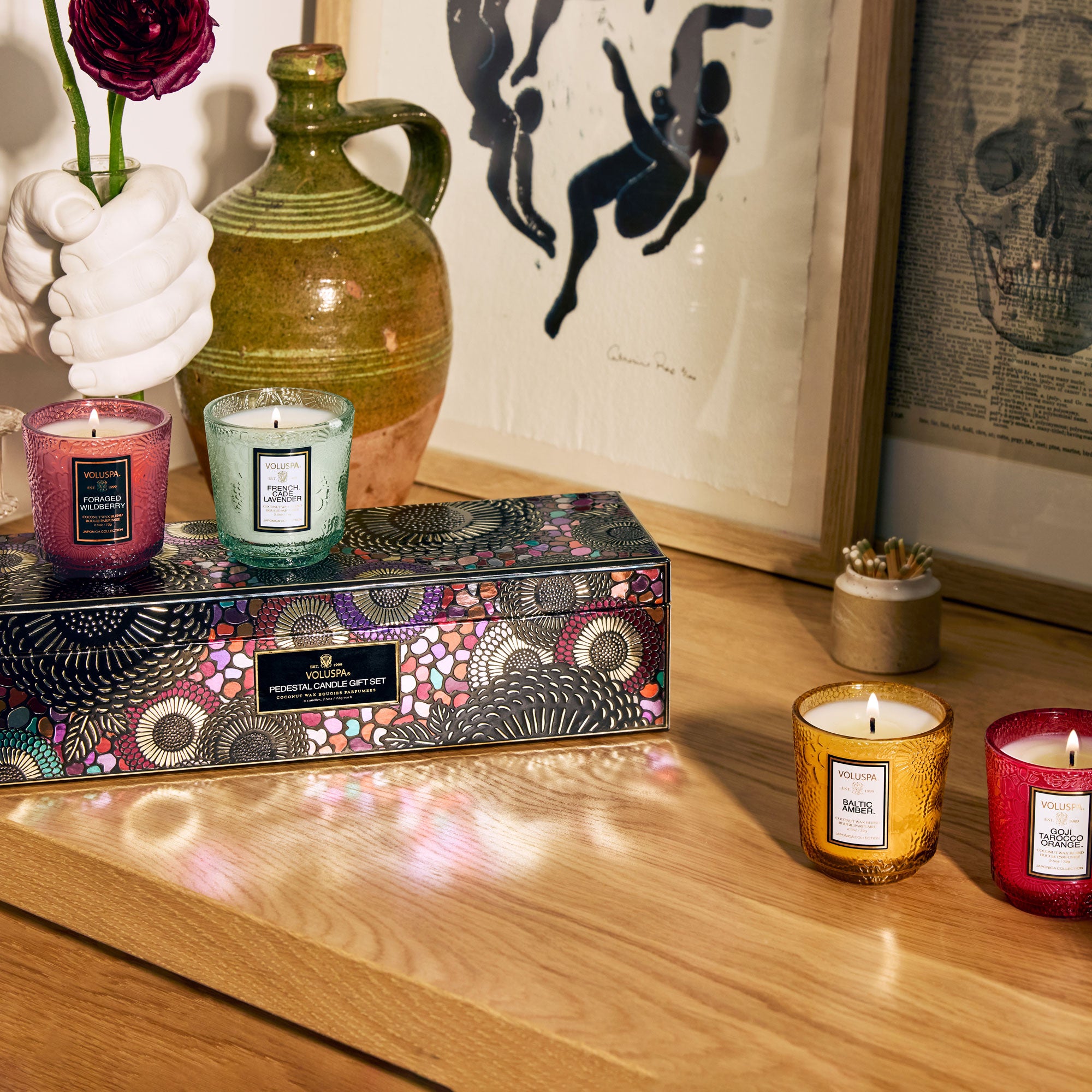 Japonica Best Sellers - 4 Petite Pedestal Candle Gift Set - Image 3