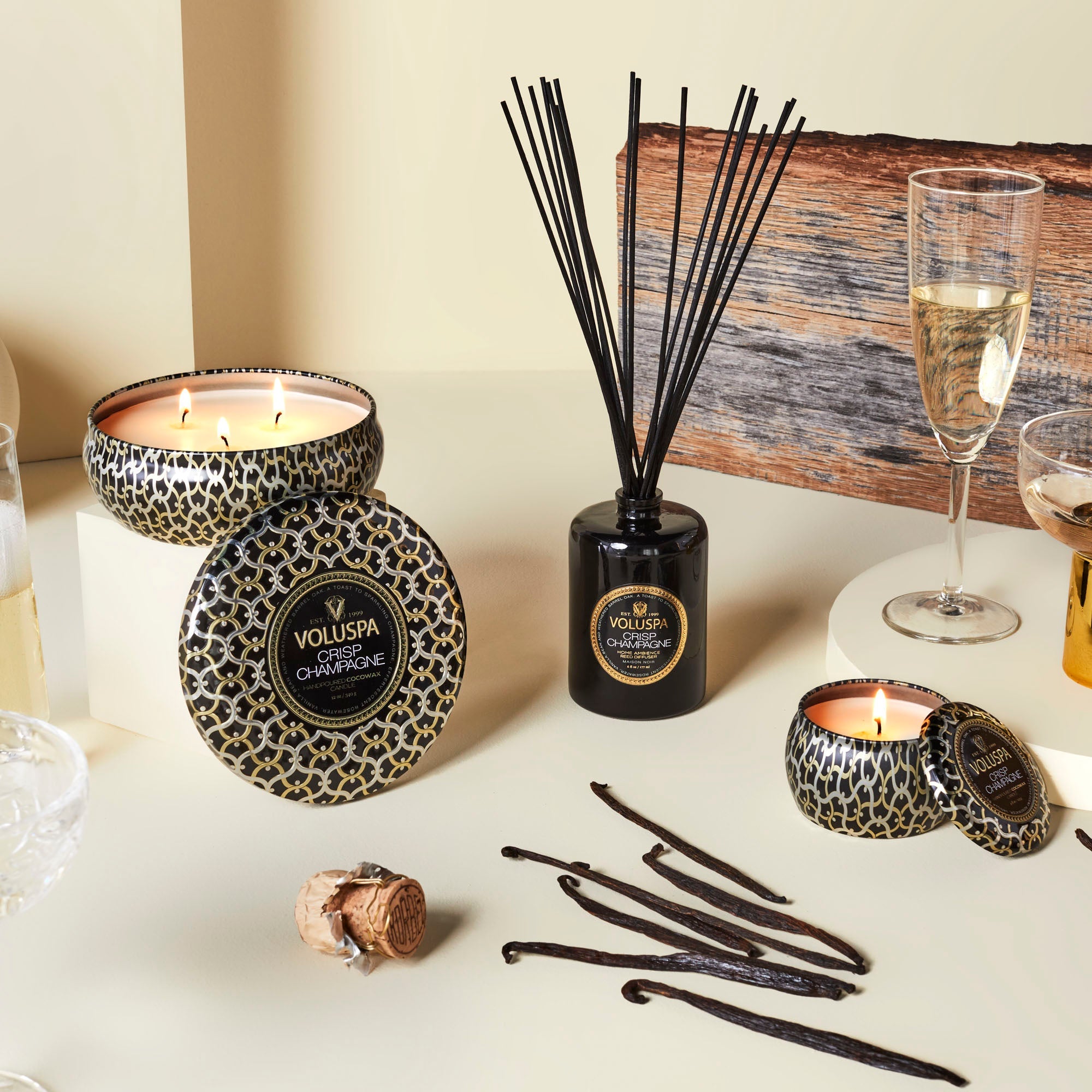 Crisp Champagne - 3 Wick Tin Candle - Image 3