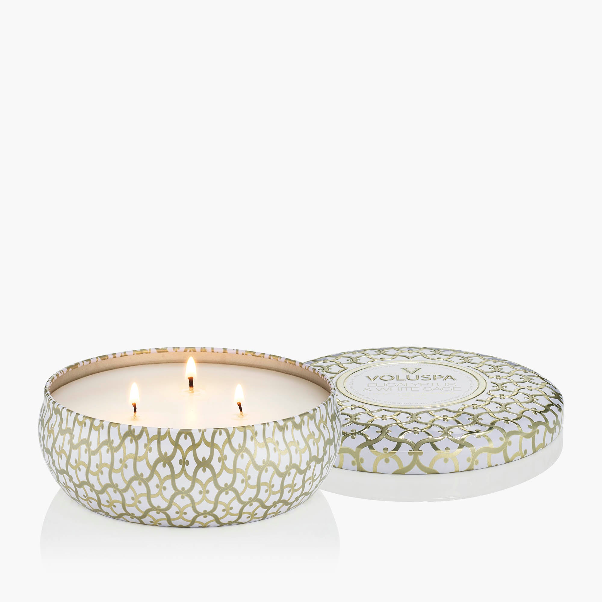 Eucalyptus & White Sage - 3 Wick Tin Candle - Image 4