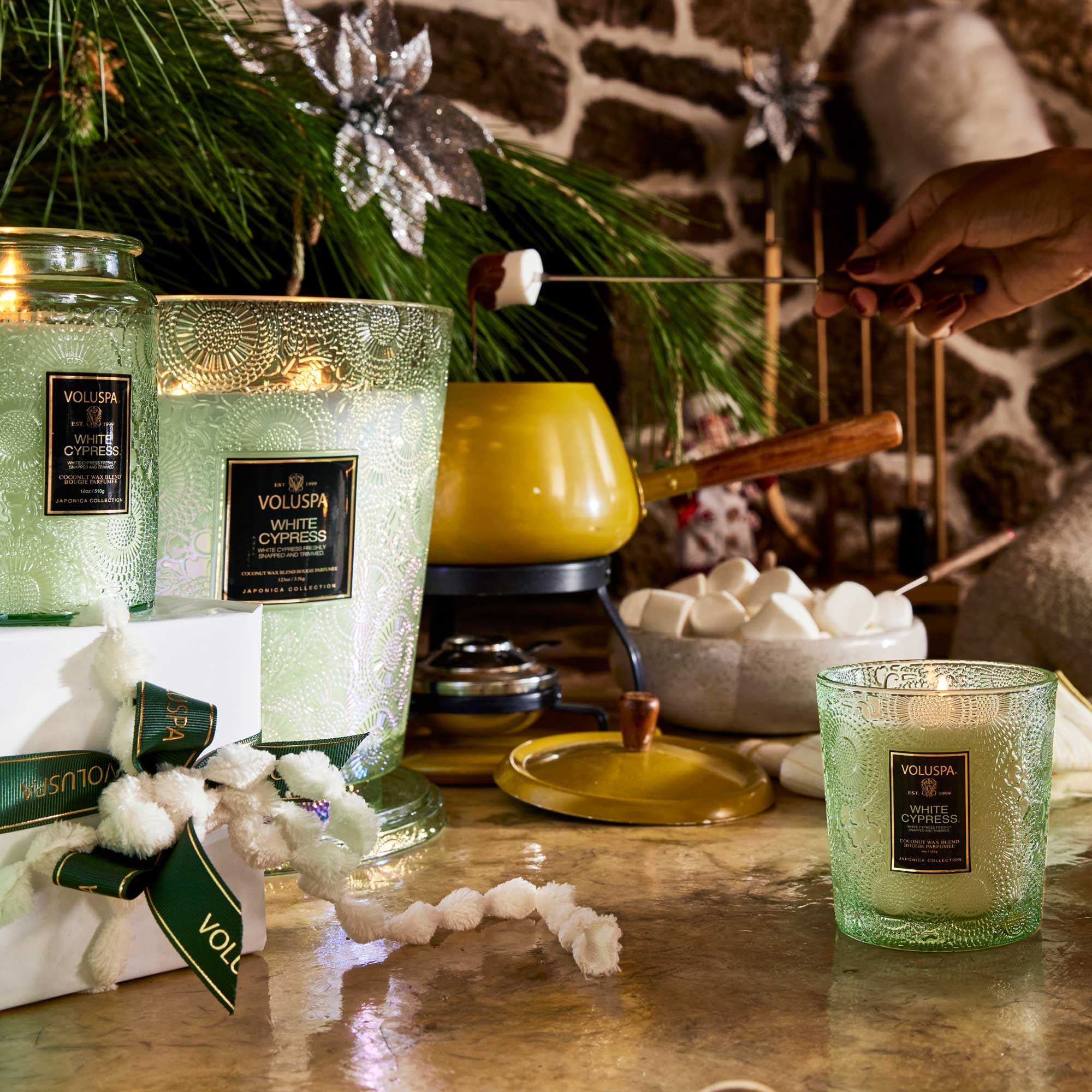 Alternative view of White Cypress - Classic Candle