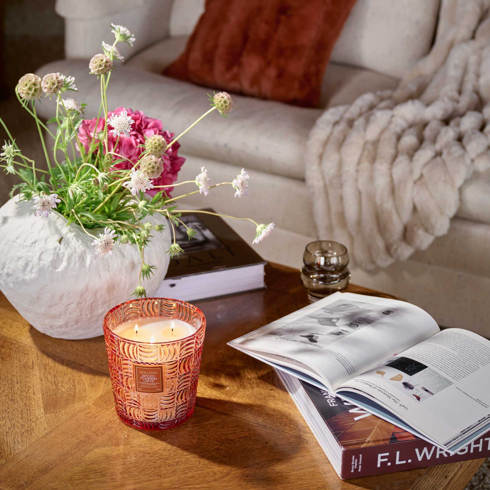 Alternative view of Spiced Pumpkin Latte - 3 Wick Hearth Candle