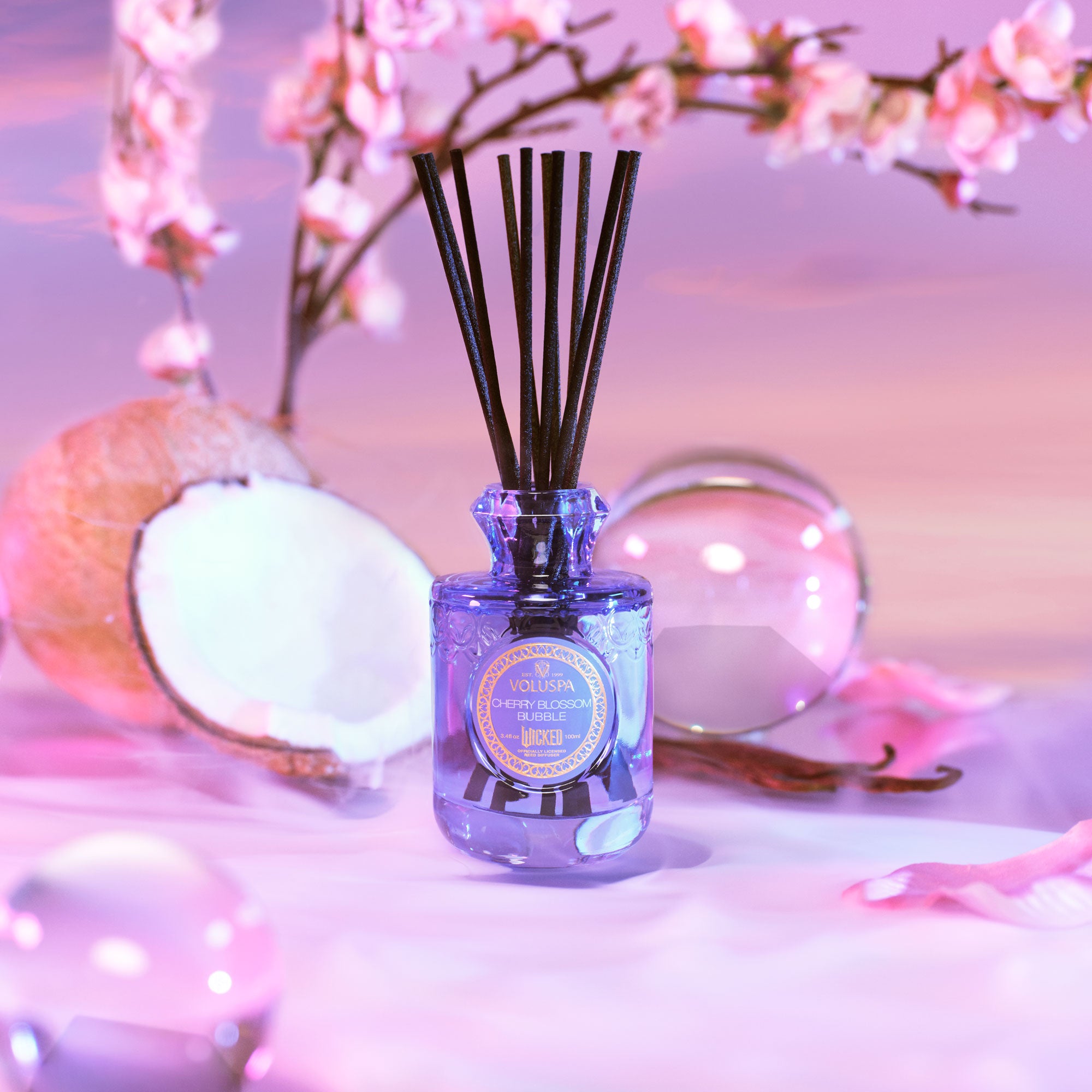 Alternative view of Cherry Blossom Bubble - Reed Diffuser