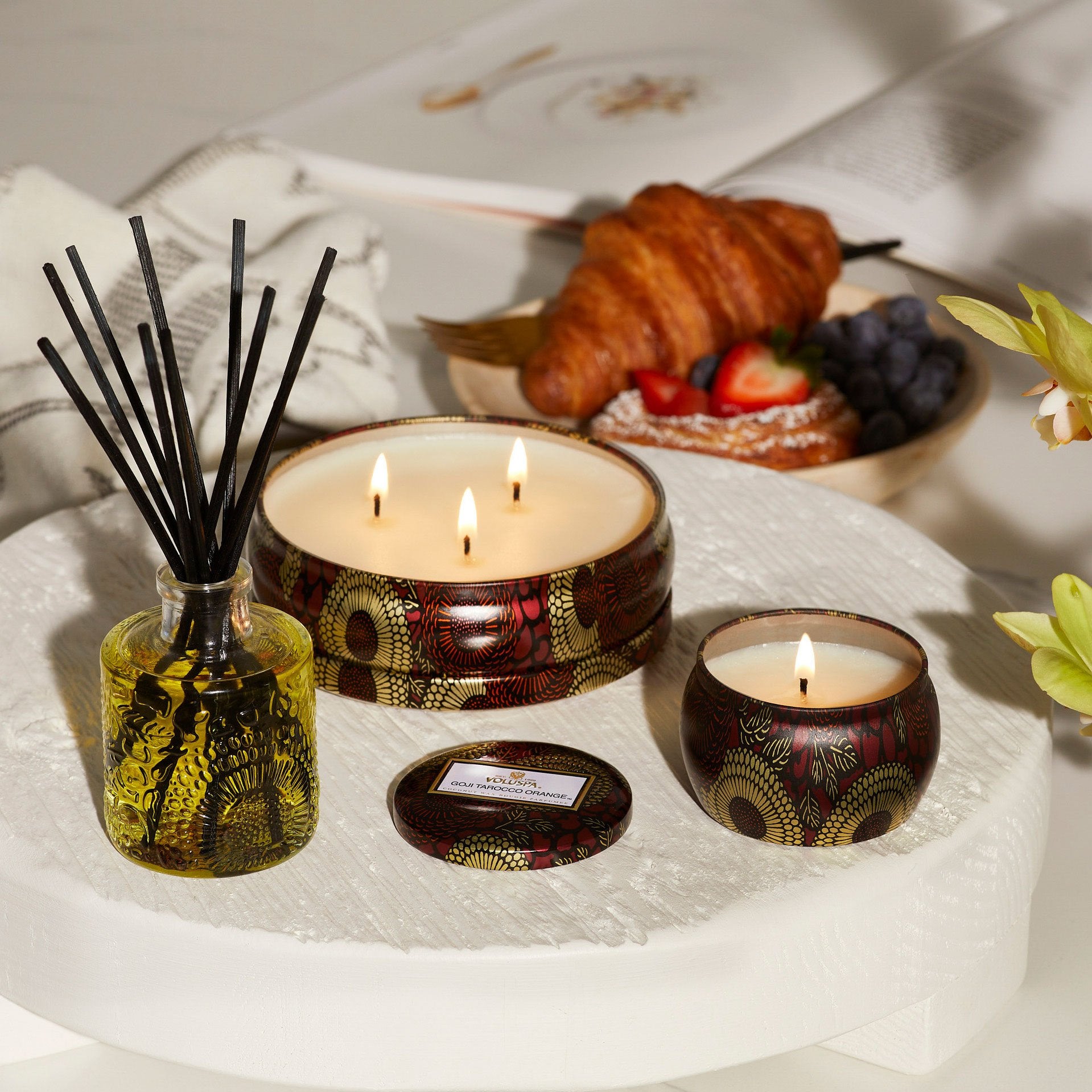 Goji Tarocco Orange - 3 Wick Tin Candle - Image 4