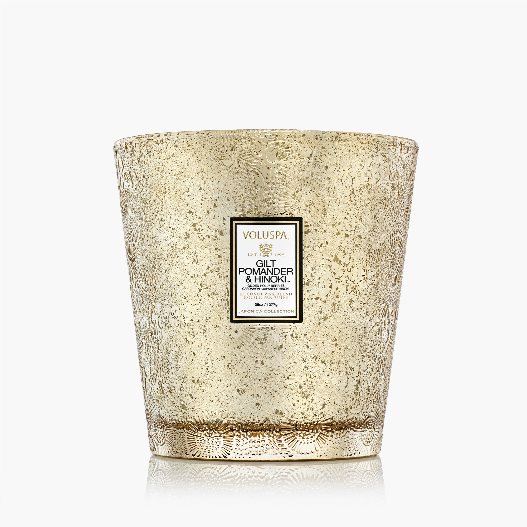 Gilt Pomander & Hinoki - 3 Wick Hearth Candle - Image 4