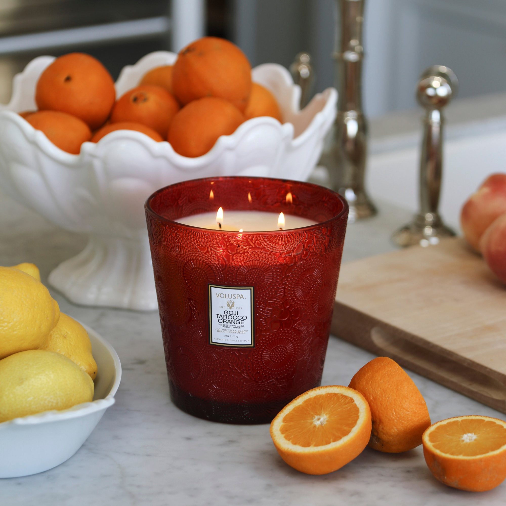 Alternative view of Goji Tarocco Orange - 3 Wick Hearth Candle