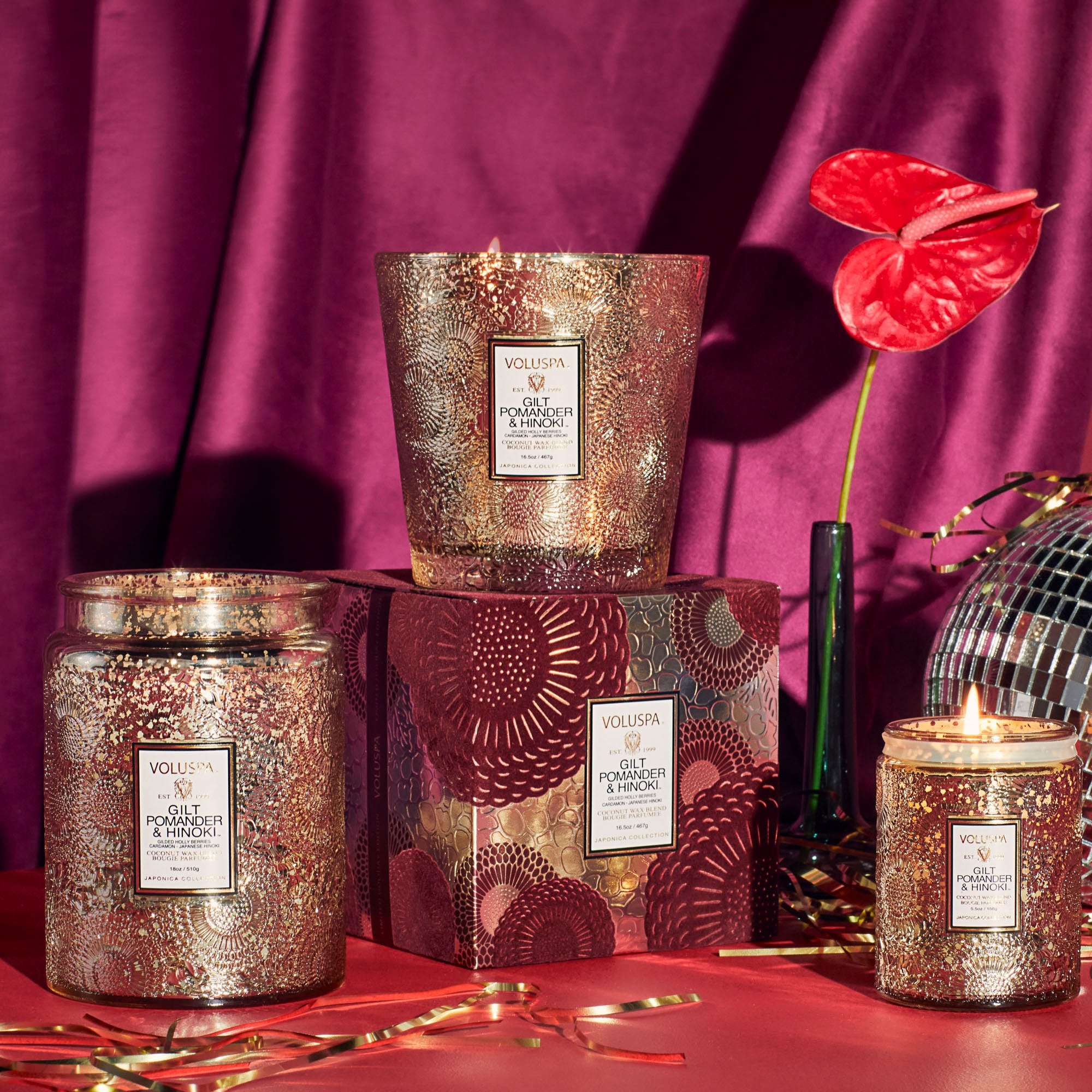 Gilt Pomander & Hinoki - Small Jar Candle - Image 5