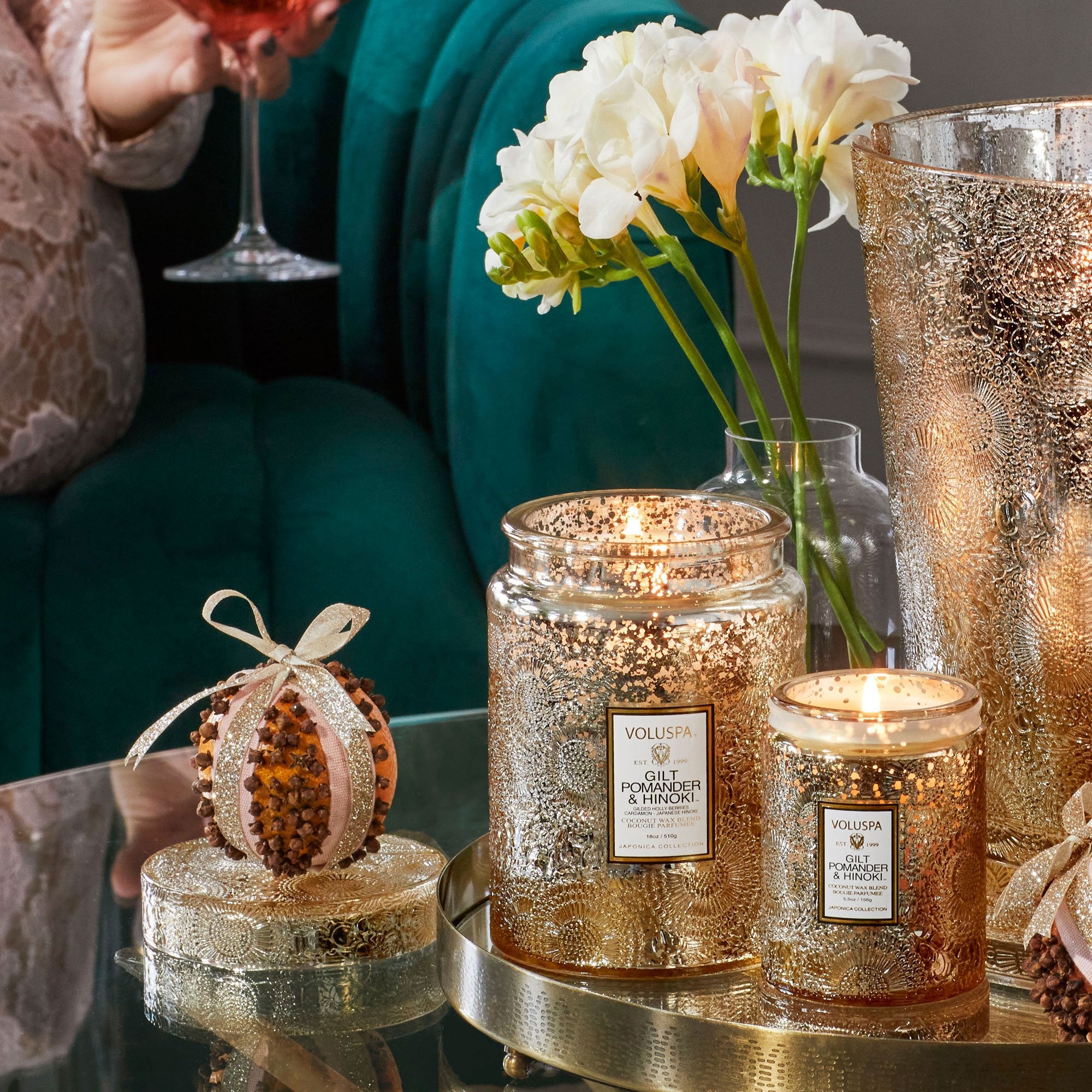 Alternative view of Gilt Pomander & Hinoki - Small Jar Candle