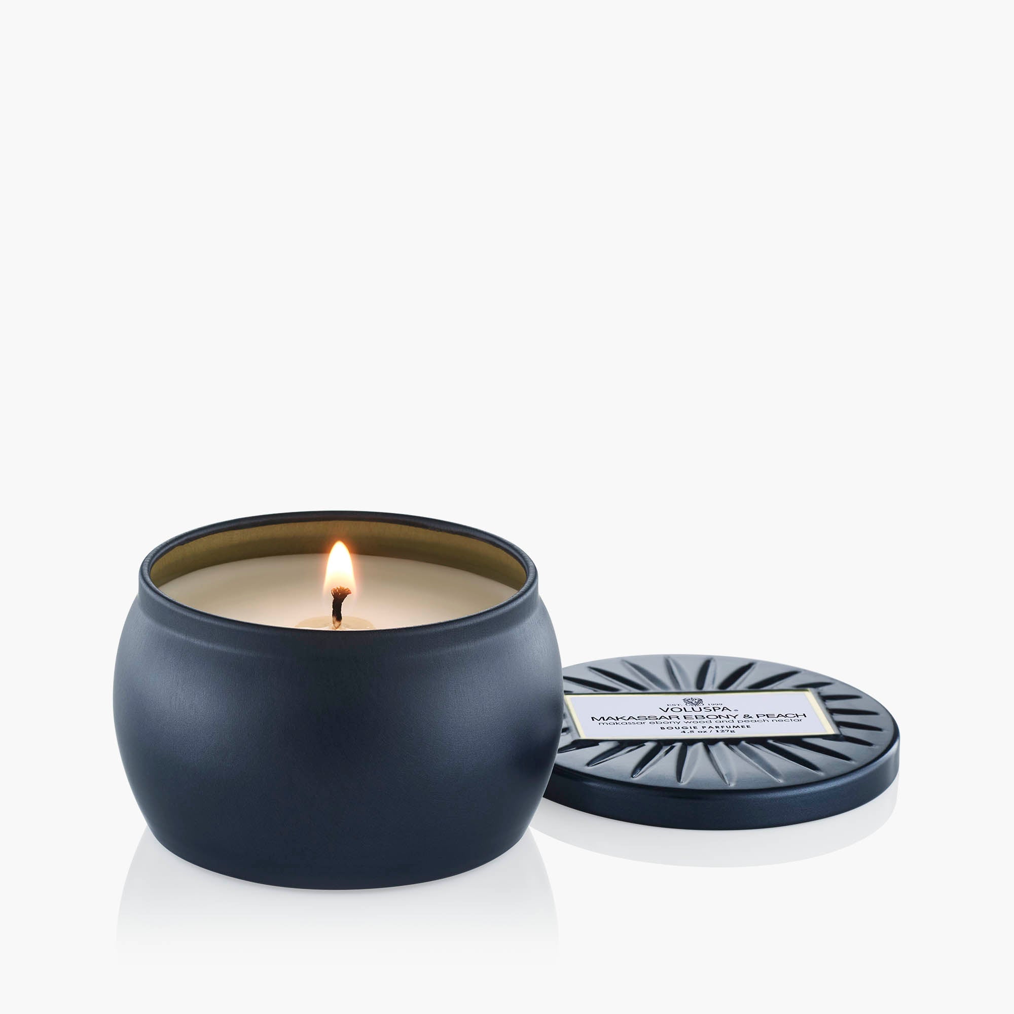 Makassar Ebony & Peach - Mini Tin Candle - Image 2