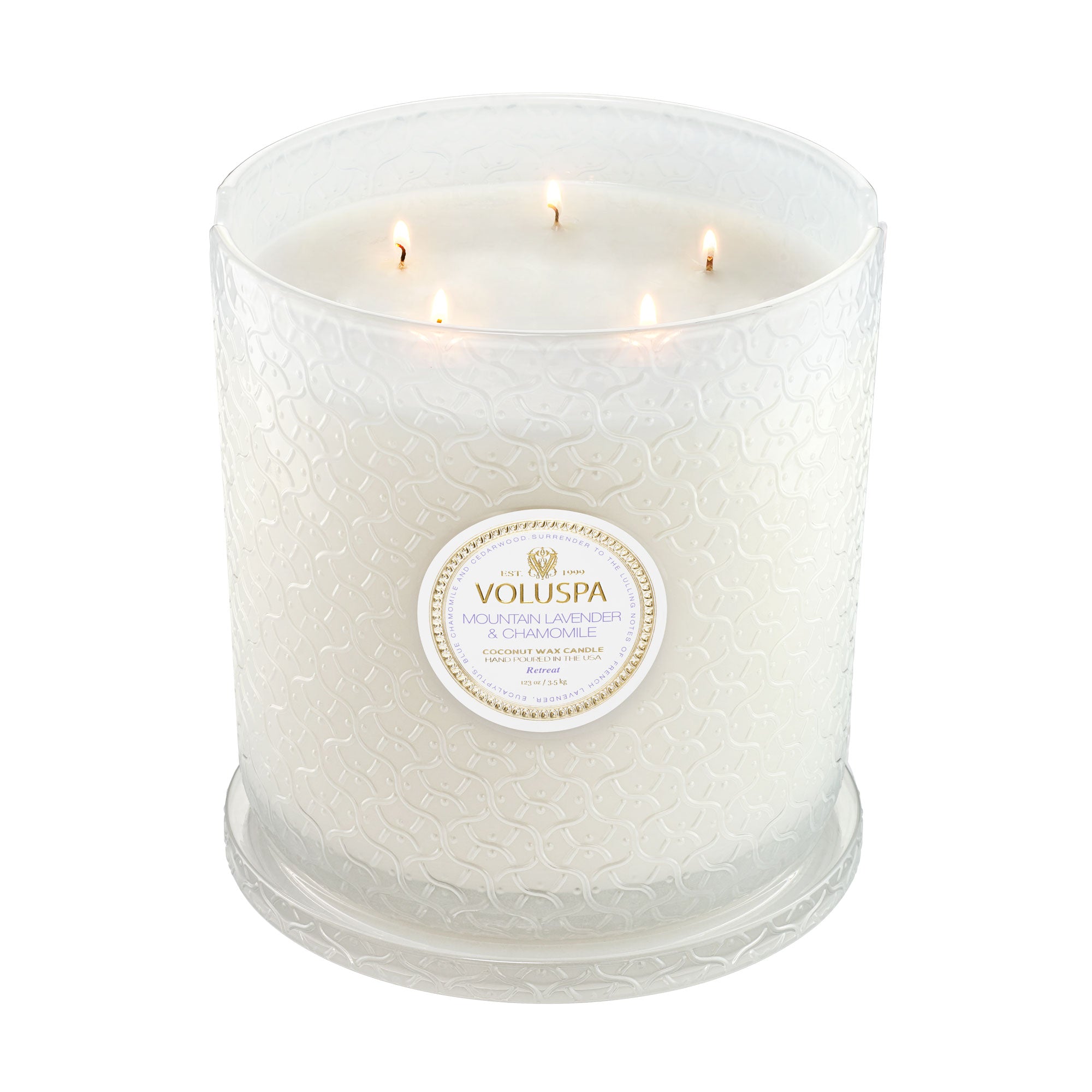 Mountain Lavender & Chamomile - 5 Wick Hearth Candle - Image 4
