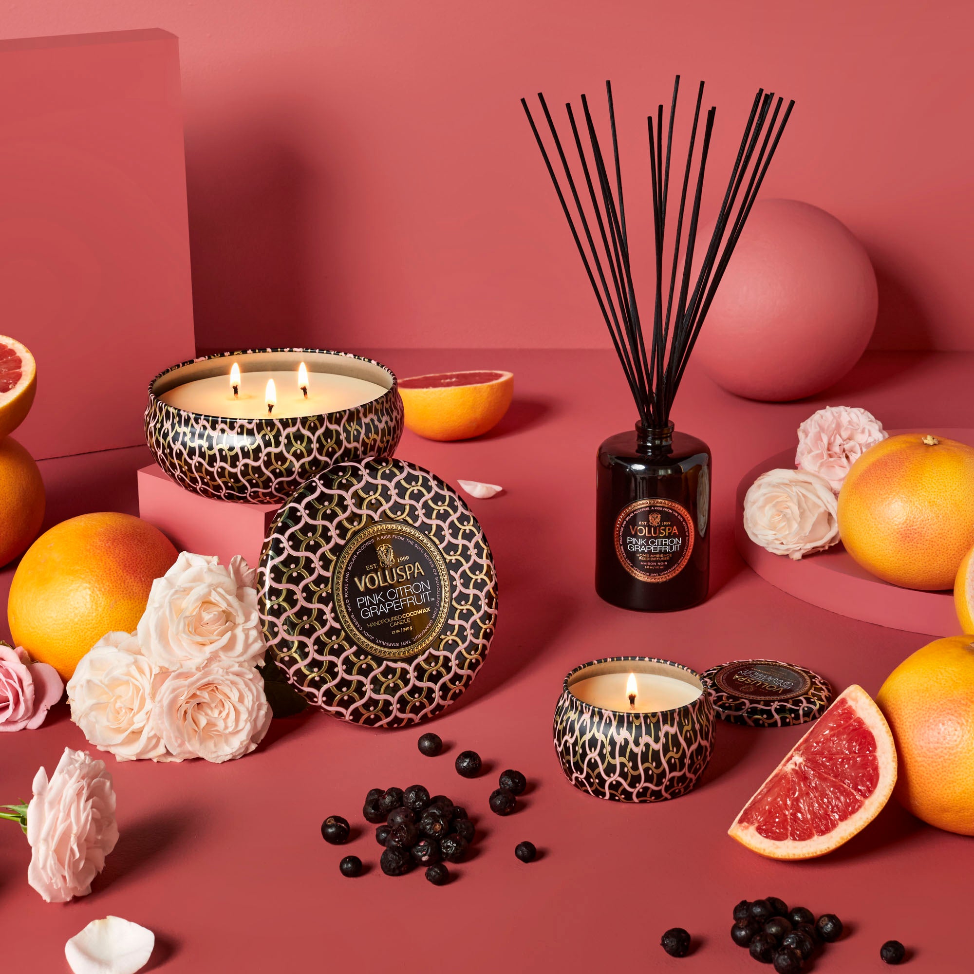 Alternative view of Pink Citron Grapefruit - Mini Tin Candle