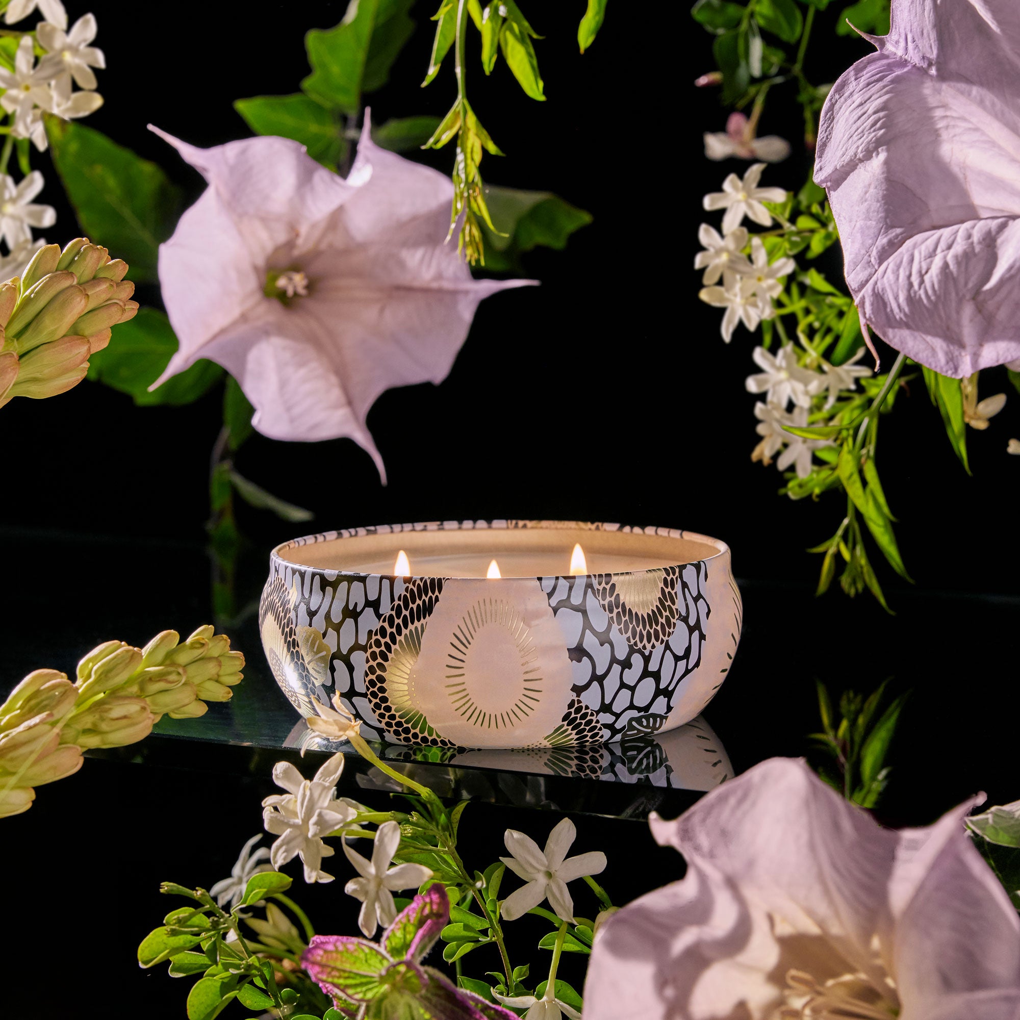 Alternative view of Jasmine Midnight Blooms - 3 Wick Tin Candle