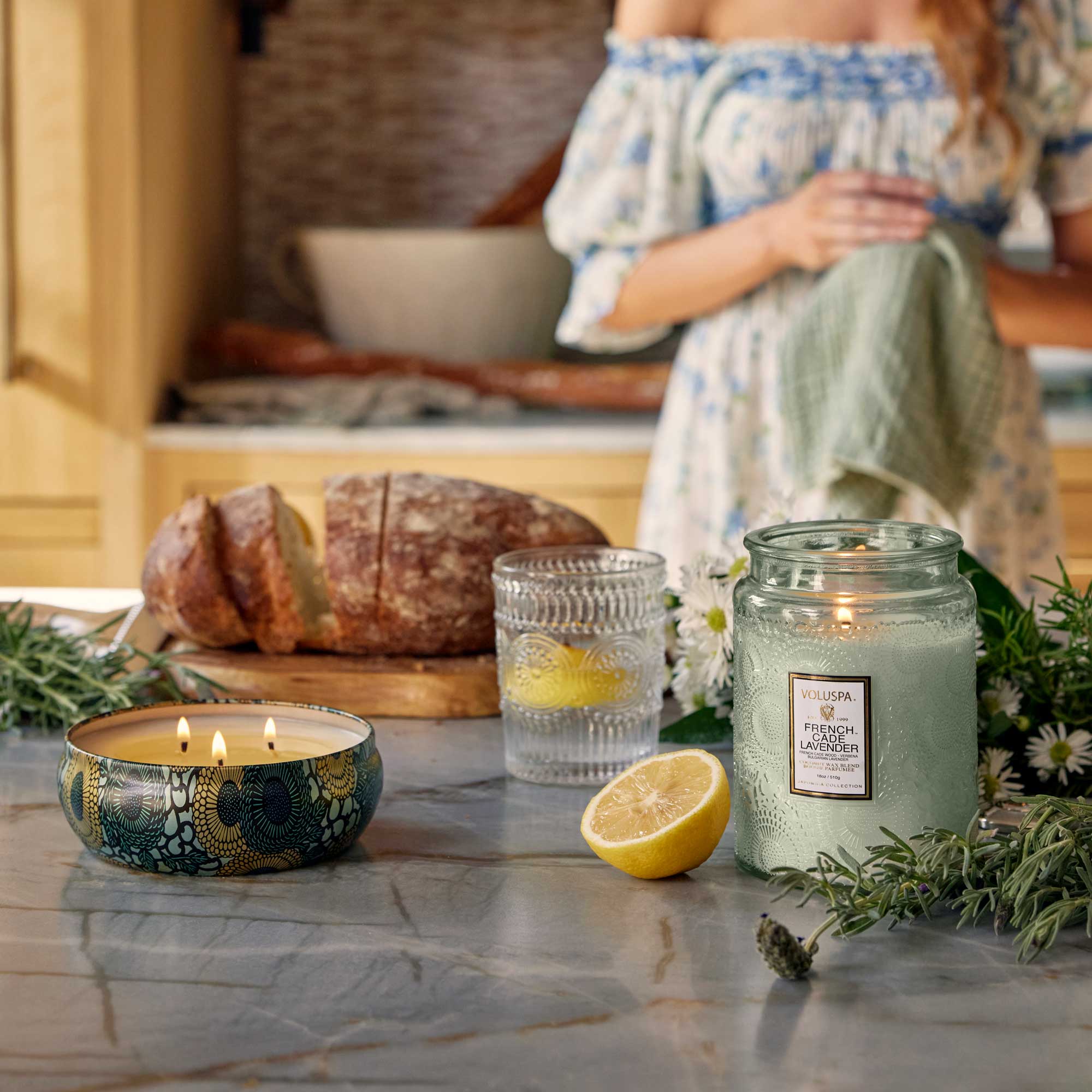 Alternative view of French Cade Lavender - 3 Wick Tin Candle