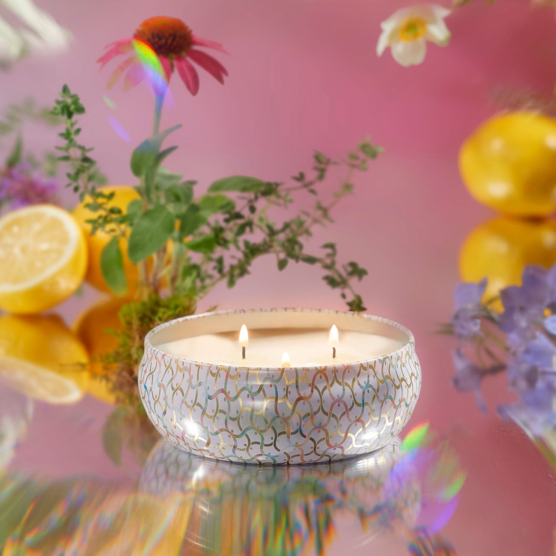 Wildflowers - 3 Wick Tin Candle - Image 4