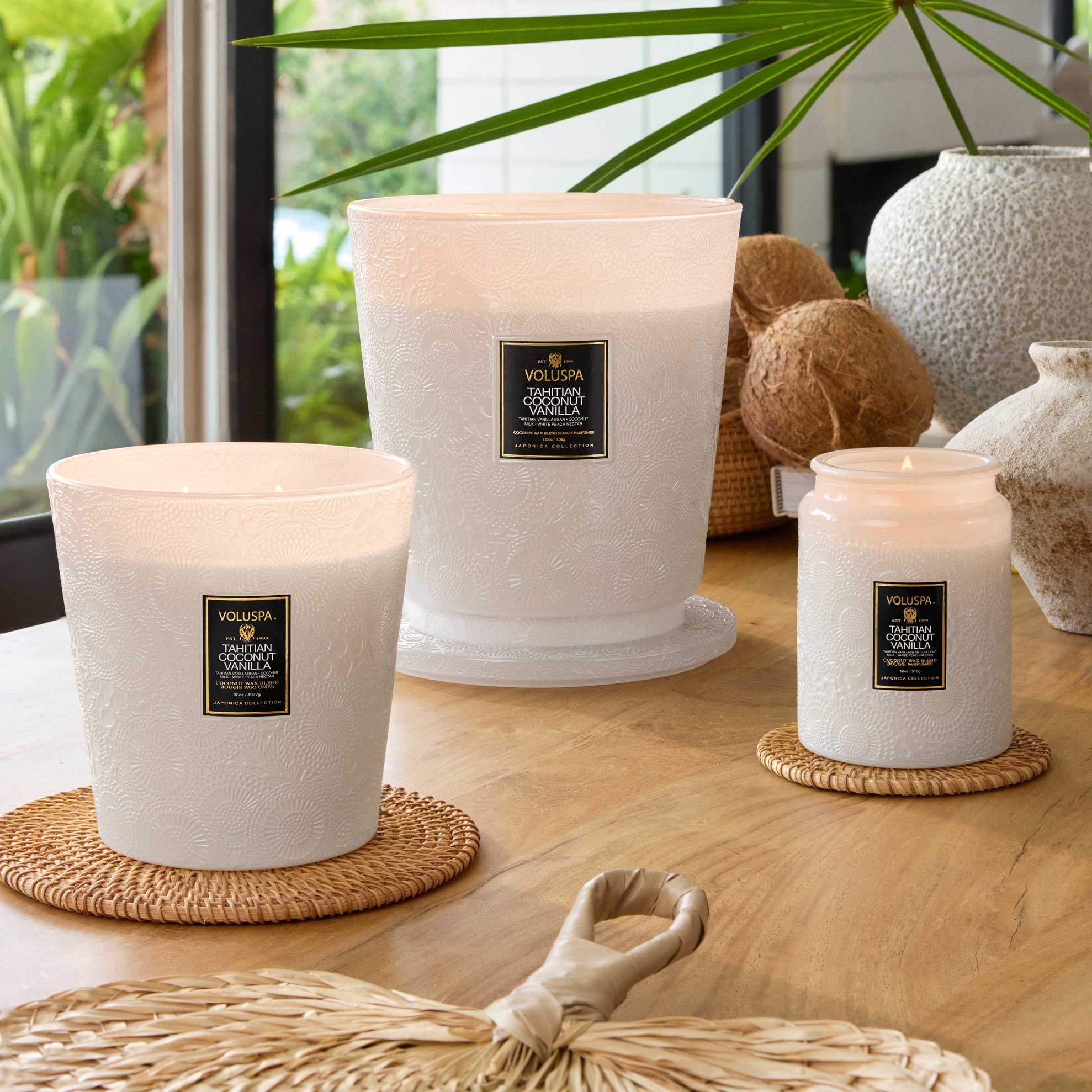 Alternative view of Tahitian Coconut Vanilla - 3 Wick Hearth Candle