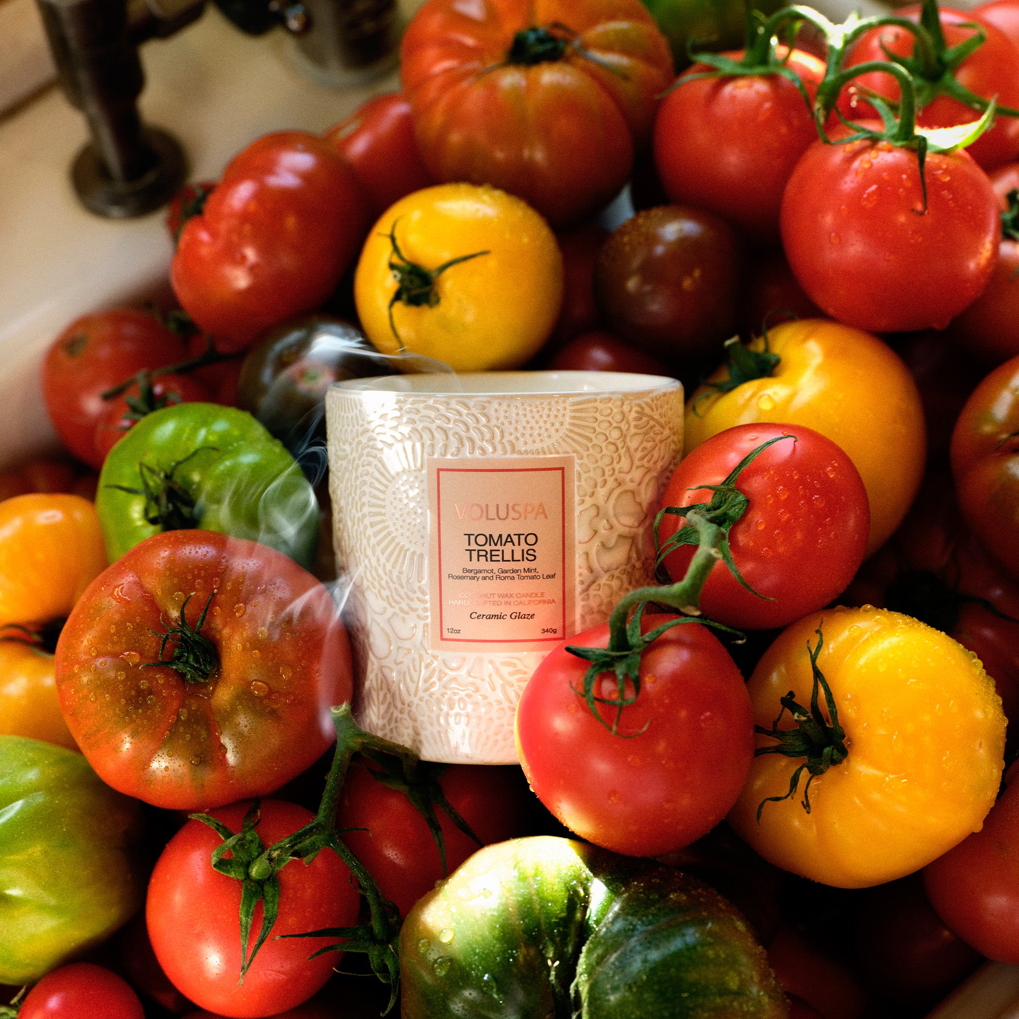 Alternative view of Tomato Trellis - Ceramic Luxe Classic Candle